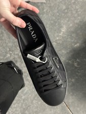 Prada brand new men’s shoes size: 10 color: black VIT.SOFT NYLON TRIANGLE 