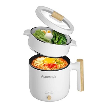 Cuiseur Vapeur électrique 1,8 L Avec Panier - Mini Cuiseur Anti-adhésif Portable - Pour Maison, Bureau, Dortoir