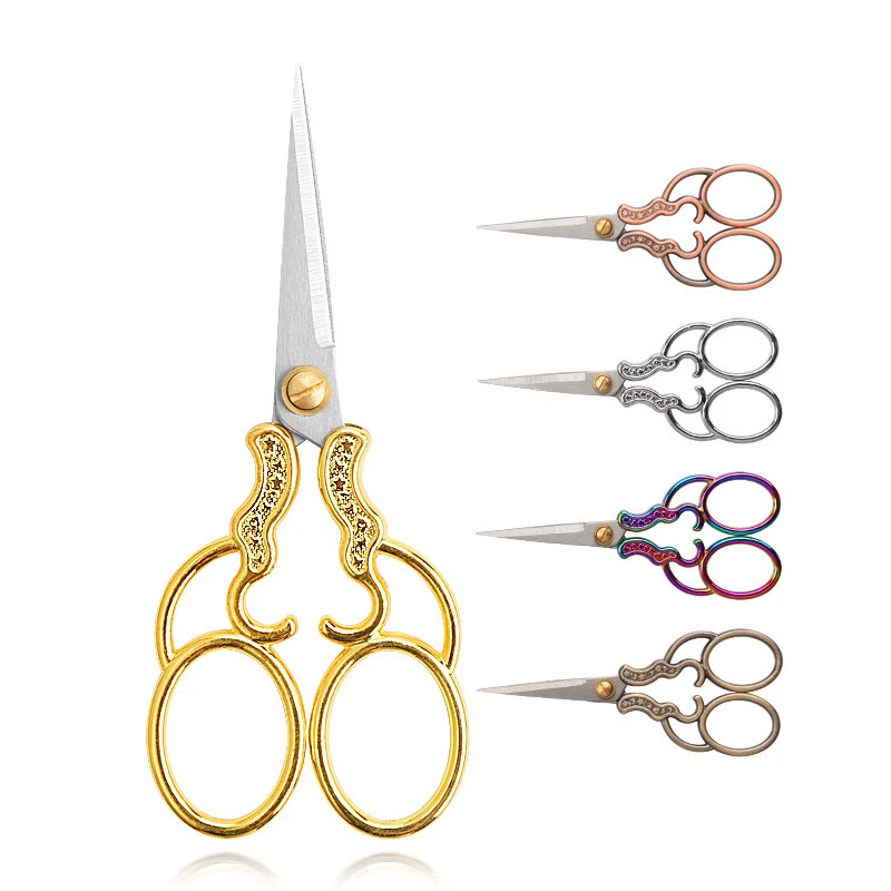 Vintage Zinc Alloy Sewing Scissors Embroidery Craft Tailor DIY Shears Cutter - Image 2 of 4