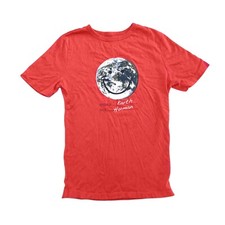 GAP KIDS Boys Earth Graphics T-Shirt, 100 Organic Cotton, Size: XL, Red - USED