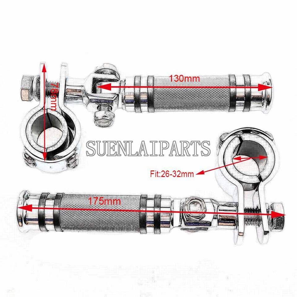 Highway Foot Pegs Clamps for Kawasaki Vulcan 1500 VN1500 Nomad Classic