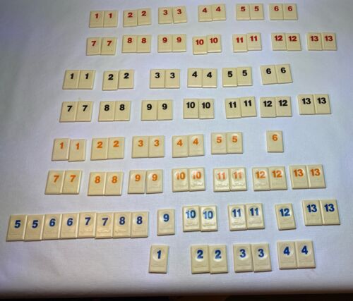 1997 Rummikub Tiles 102 Replacement Tiles. READ