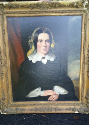 MUSEUM QUALITY LARGE FINE 18th, 19th C YOUNG GIRL WITH A BONNET, c