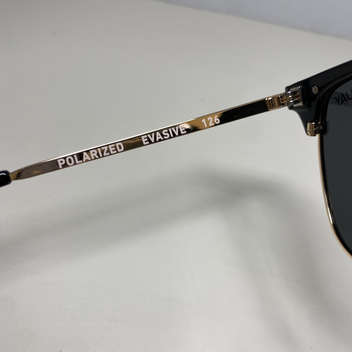 Quay Australia Evasive Matte Black Sunglasses Quay Australia POLARIZED EVASIVE Sunglasses Matte Gold Black  main image 2