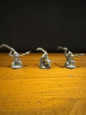 Orcs Ral Partha vintage - Lot de 3 miniatures en métal non peintes AD&D - Jamais utilisées