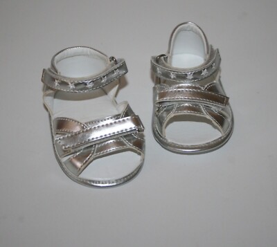 Carter's Baby Girl's Shoes Sandals Soft Silver Size 2M