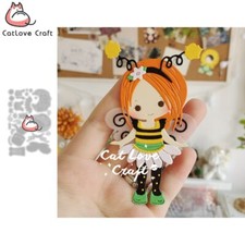 Girl Bee Metal Cutting Dies Scrapbooking Stencil Die Cuts Card Making DIY Craft
