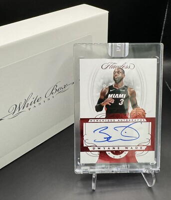 2017-2018 Panini Flawless Momentous Autographs Dwyane Wade White Box 1/1