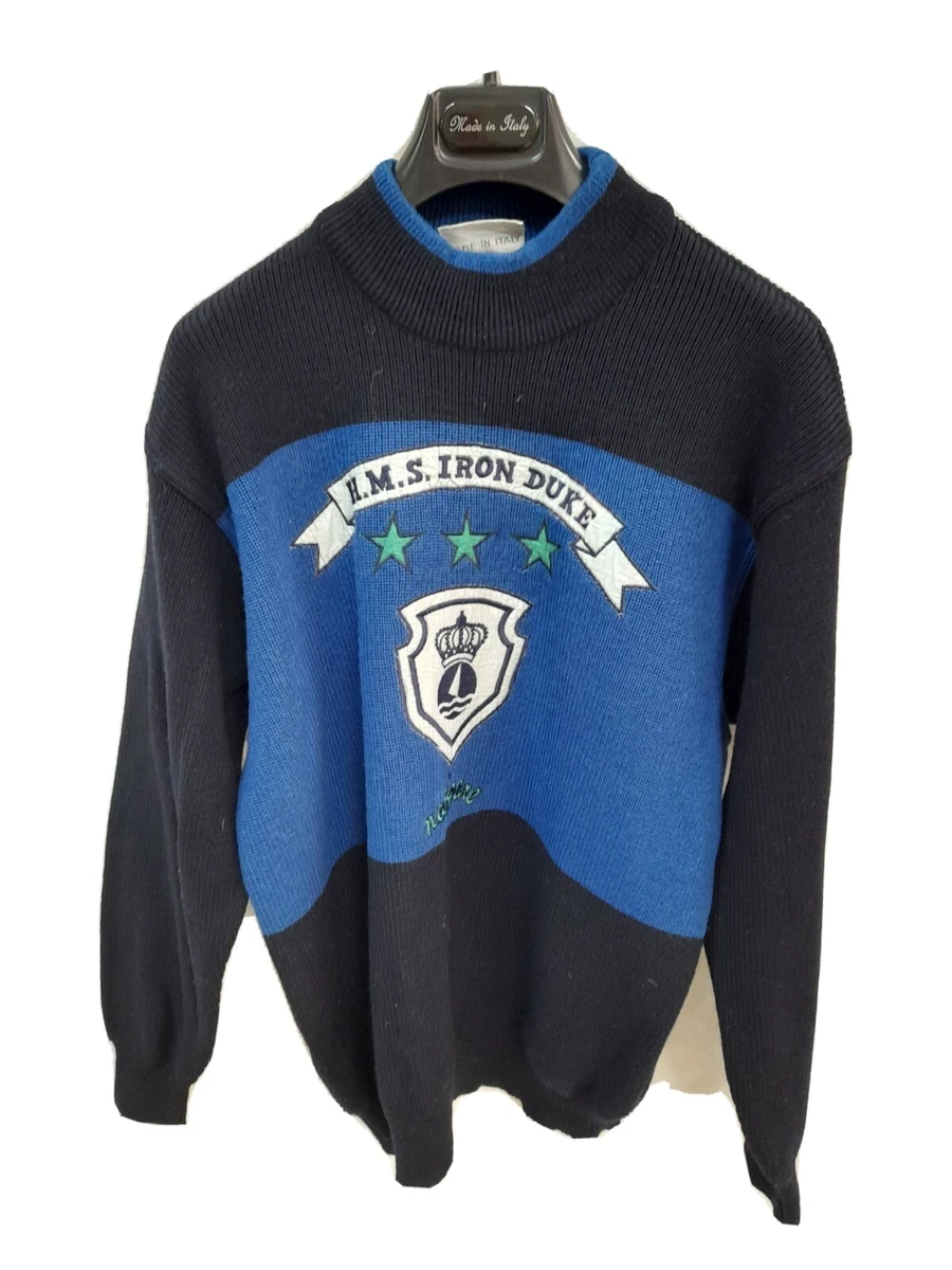 Navigare maglione giacca jacket uomo men felpa pullover sweater tg M blu 80  90s | eBay