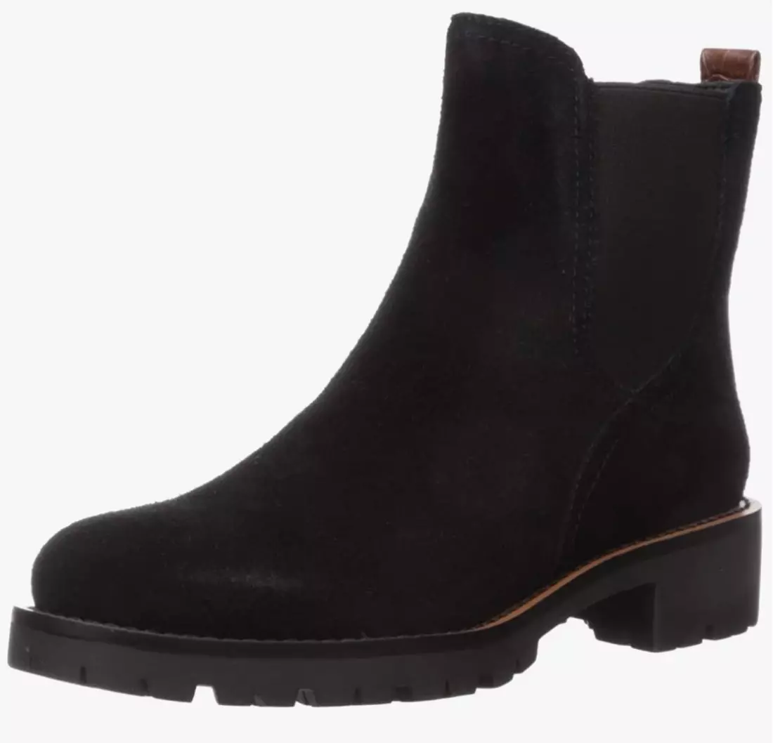 Sam Edelman Women s Jaclyn Ankle Boot Black Waterproof Suede 5M