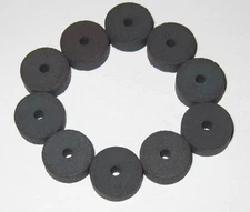 10 X Refrigerator Disk Magnets with Center Hole - 0.5" Diameter - 0.2" Thick
