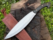 Handmade D2 Steel Custom Hunting Bowie Knife with WOOD Handle
