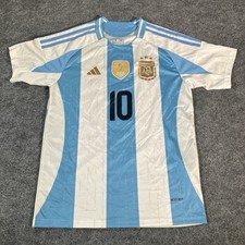 adidas Argentina Lionel Messi #10 Jersey White/Blue World Champions 2022 Men’s S