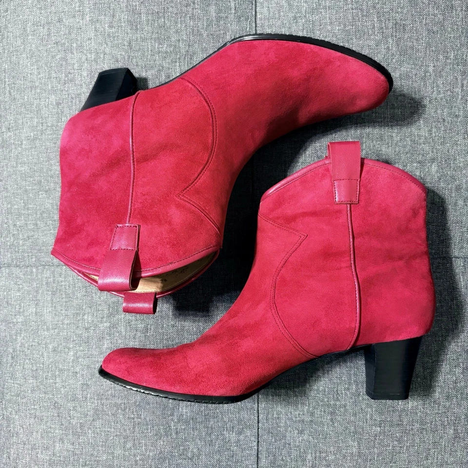 Botín Array Mujer 10N Cuero Rojo Vaquera Occidental Foto 4 de 4