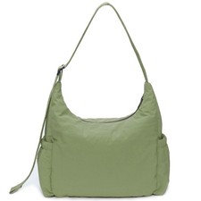 Nylon Crossbody Bags for Women Large Hobo Bag Green Designer Slouchy Purse wi...