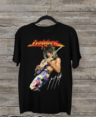 George Lynch- DOKKEN Band Black Cotton T Shirt Full Size S-5XL SN81