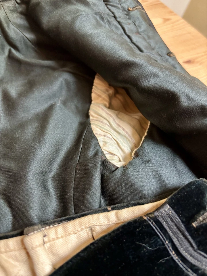 Antigua chaqueta y calzoncillos de terciopelo para niño Stern Brothers victoriano eduardiano Foto 4 de 4