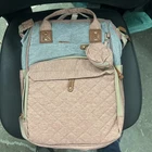 Sac à Dos à Langer avec Tapis à Langer Portable, Étui à Sucette et Sangle de Poussette