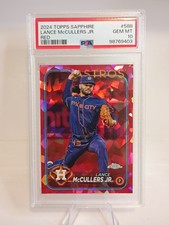 Lance McCullers Sapphire RED (1/5). 2024 Topps Sapphire PSA 10 💎 #588 Houston