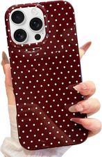 for Iphone 16 Pro Max Case Women Girly Aesthetic Trendy Polka Dot Phone Cases Si