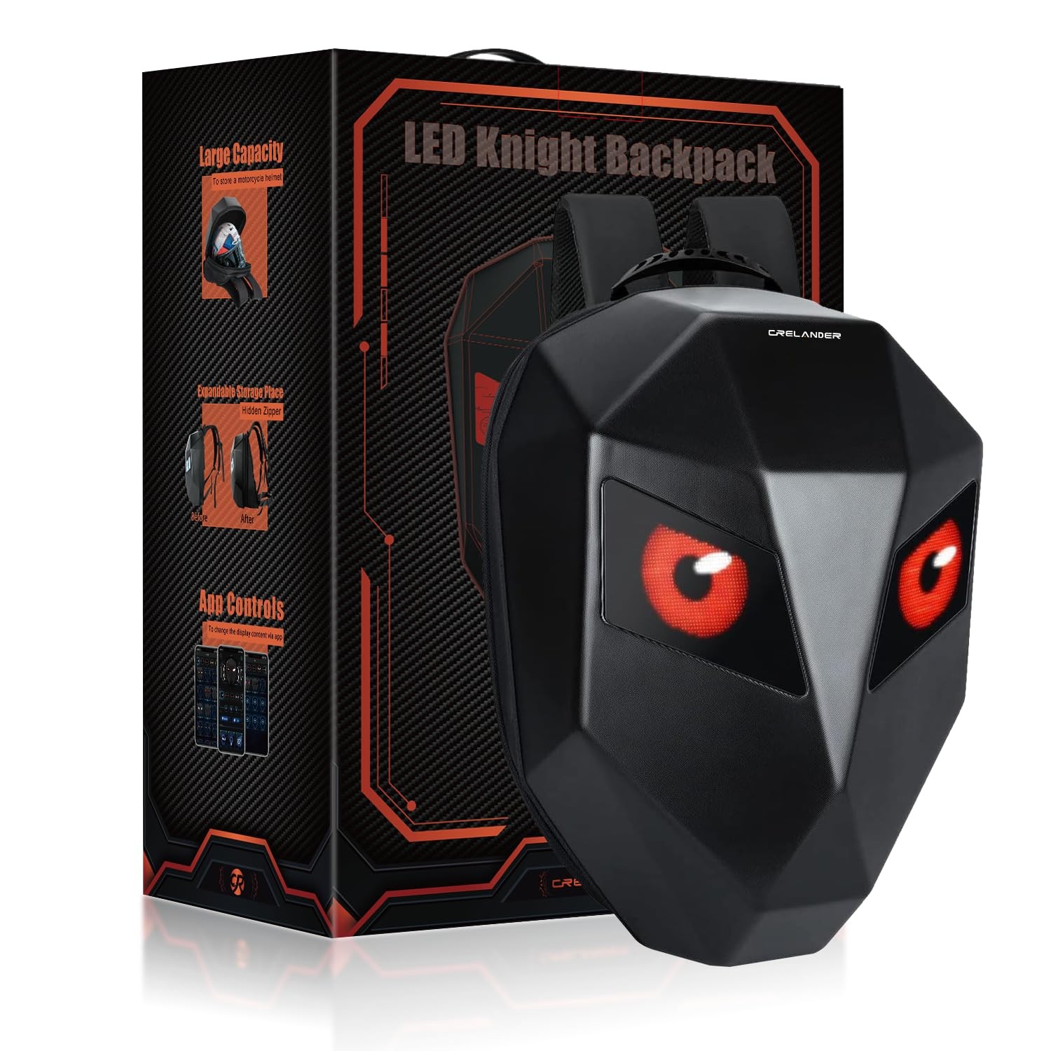 Knight Backpack, 19inch App Control Motorcycle Ba… - image 1