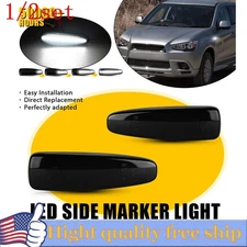 Fender Smoked White Side Marker Signal Light FOR MitsubishiLancerOutlander 2/4/6