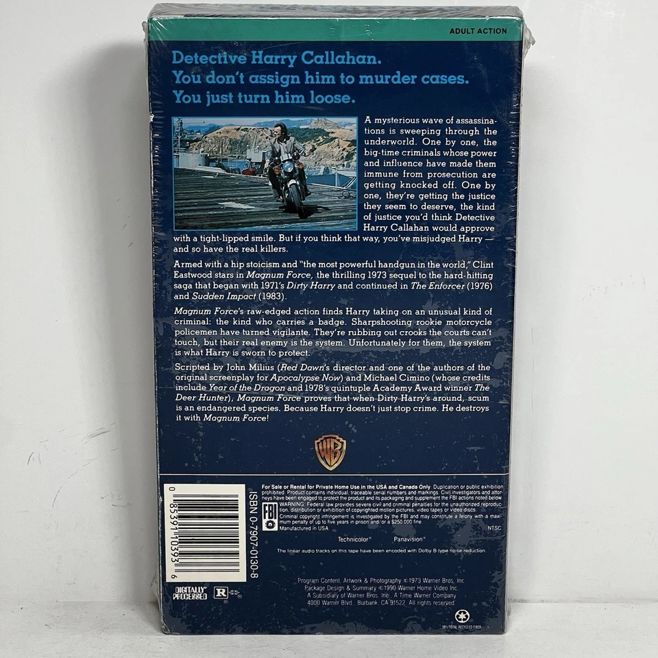 Magnum Force VHS New Sealed Dirty Harry Clint Eastwood - Image 2 of 4