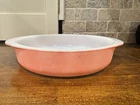 Vintage Pyrex #221 Flamingo Pink 8-Inch Round Cake Pan Casserole Baking Dish