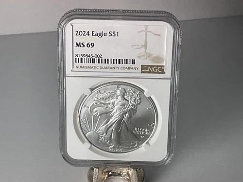 2024 1 Oz .999 Fine Silver American Silver Eagle $1 MS 69 MS69 NGC 1oz 1 Ounce