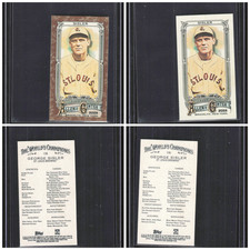 Lot 2 Cards 2025 Topps Allen & Ginter George Sisler #170 Mini Gold Border + Base