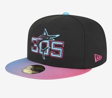 Men's New Era Black/Pink Miami Marlins 2025 City Connect 59FIFTY Fitted Hat