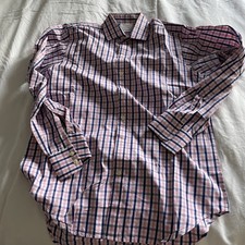 T M Lewin 100% Cotton Long Sleeved Men’s Shirt 15.5 Collar 34.5 Chest