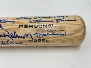 Baseball Hall Of Famer Signed Autographed Full Size Bat (28) Signatures JSA