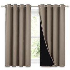 Blackout Curtains 100 52 W x 45 L 2 Panels Thermal Insulated Lilac Purple Full