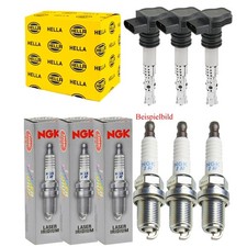 3x HELLA Zündspule +3x NGK Zündkerze Laser Iridium passend für Suzuki Alto GF 3x HELLA Zündspule +3x NGK Zündkerze Laser Iridium passend für Suzuki Alto GF