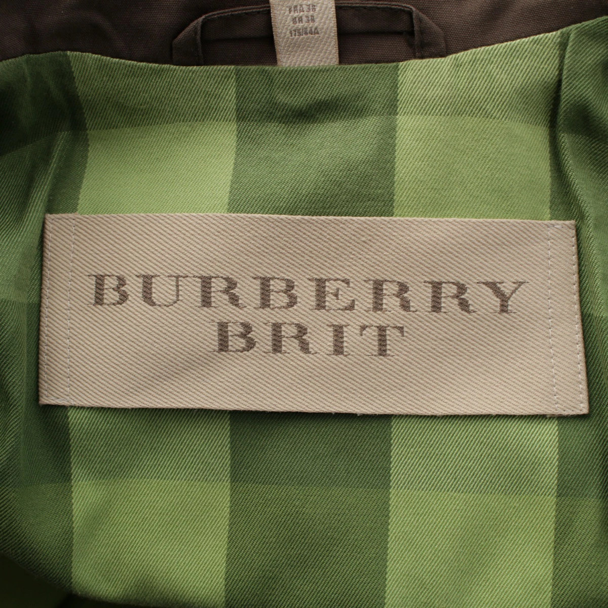 BURBERRY Cotton Bullitt Belted Trench Coat Jacket Outer Olive Khaki Green 38 [Us thumbnail 11