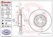 2x Bremsscheibe innenbelüftet 09.D985.11 BREMBO für MERCEDES-BENZ A-KLASSE CLA 2x Bremsscheibe innenbelüftet 09.D985.11 BREMBO für MERCEDES-BENZ A-KLASSE CLA