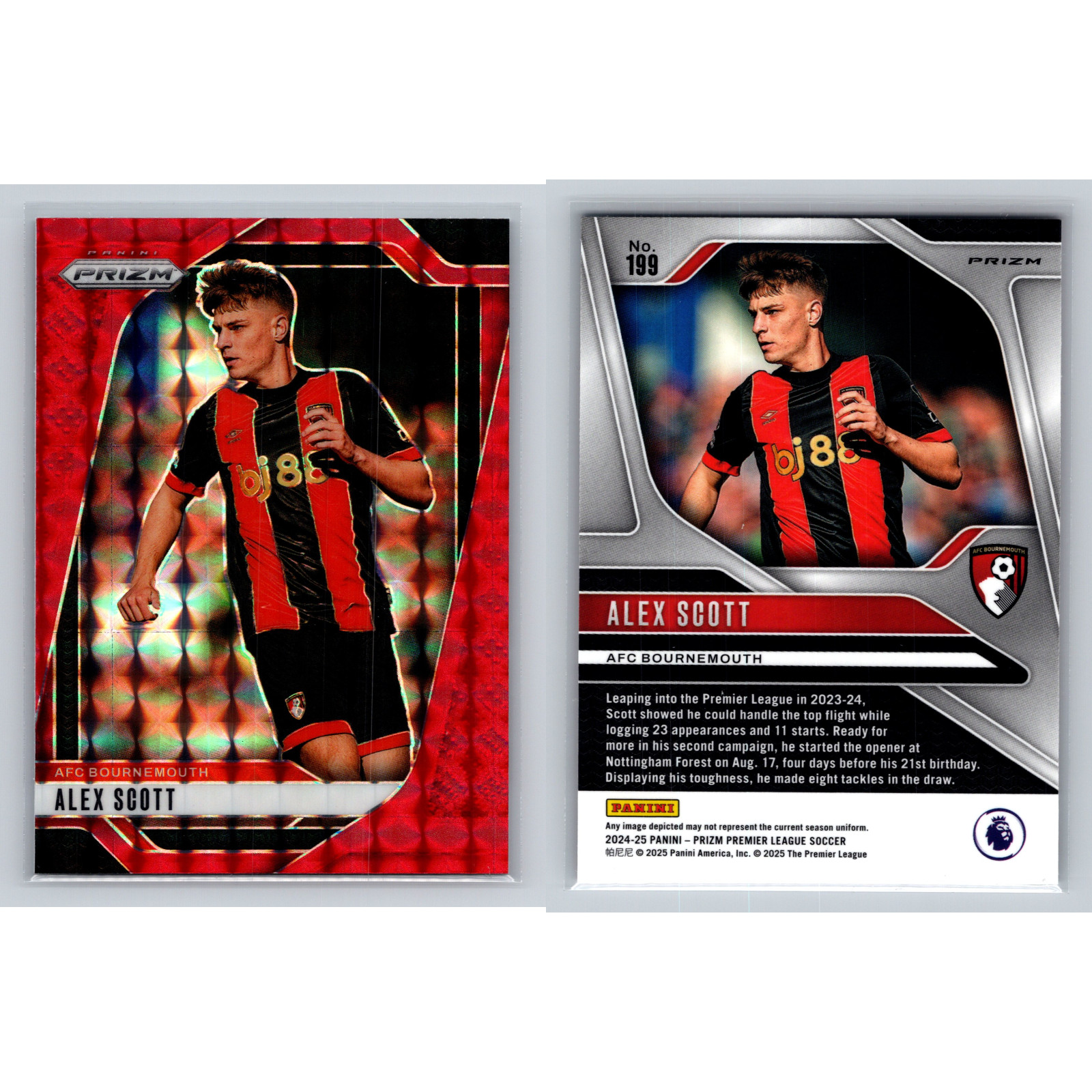 Bournemouth Lot Panini Topps Rookie RC Prizm Select Insert Parallel Premier view 3