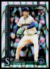 2025 Topps Chrome Update #USC194 Logan Evans RayWave Refractor
