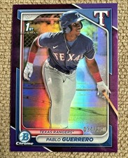 2024 Bowman Chrome - Prospects Pablo Guerrero #BCP-212 Purple Refractor /250 RC