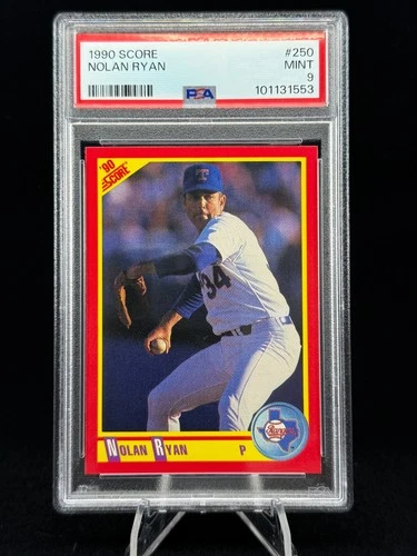 1990 Score #250 Nolan Ryan Rangers PSA 8