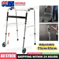 Lightweight Foldable Walking Frame Mobility Walker Wheels Aid Eldery Disability
