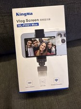 Vlog Selfie Monitor Screen with Magnetic Clip Mount, Low Latency Cables PH01 Max