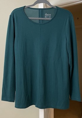 d & co. Essentials Top Teal Green Knit Pullover Artsy Fairycore Women's Medium