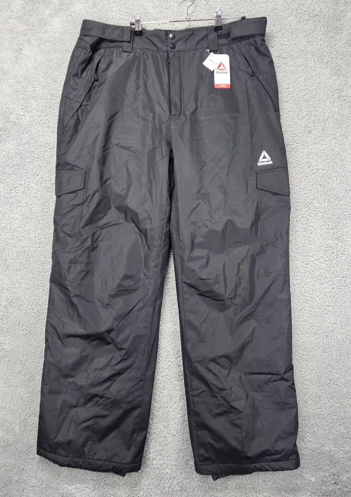Reebok Men’s XXL Insulated Ski Snow Pants Black Waterproof Winter OMRD152 NWT