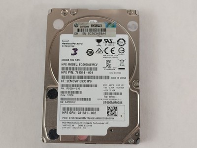Lot of 2 Seagate HP ST600MM0088 600 GB 2.5 in SAS 3 Enterprise Hard Drive