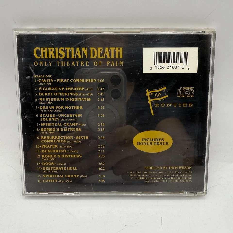 Christian Death - Only Theatre of Pain (CD 1982 Frontier Records) - Image 2 of 4