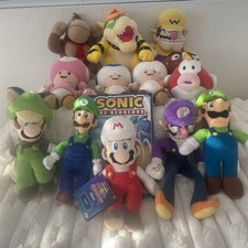 Super Mario Character Plush Lot 14 Mario Luigi Toad Bowser Koopa Troopa Diddy