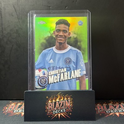 2022 Topps Chrome MLS #189 Christian McFarlane Neon Green Lava Refractor /99 RC