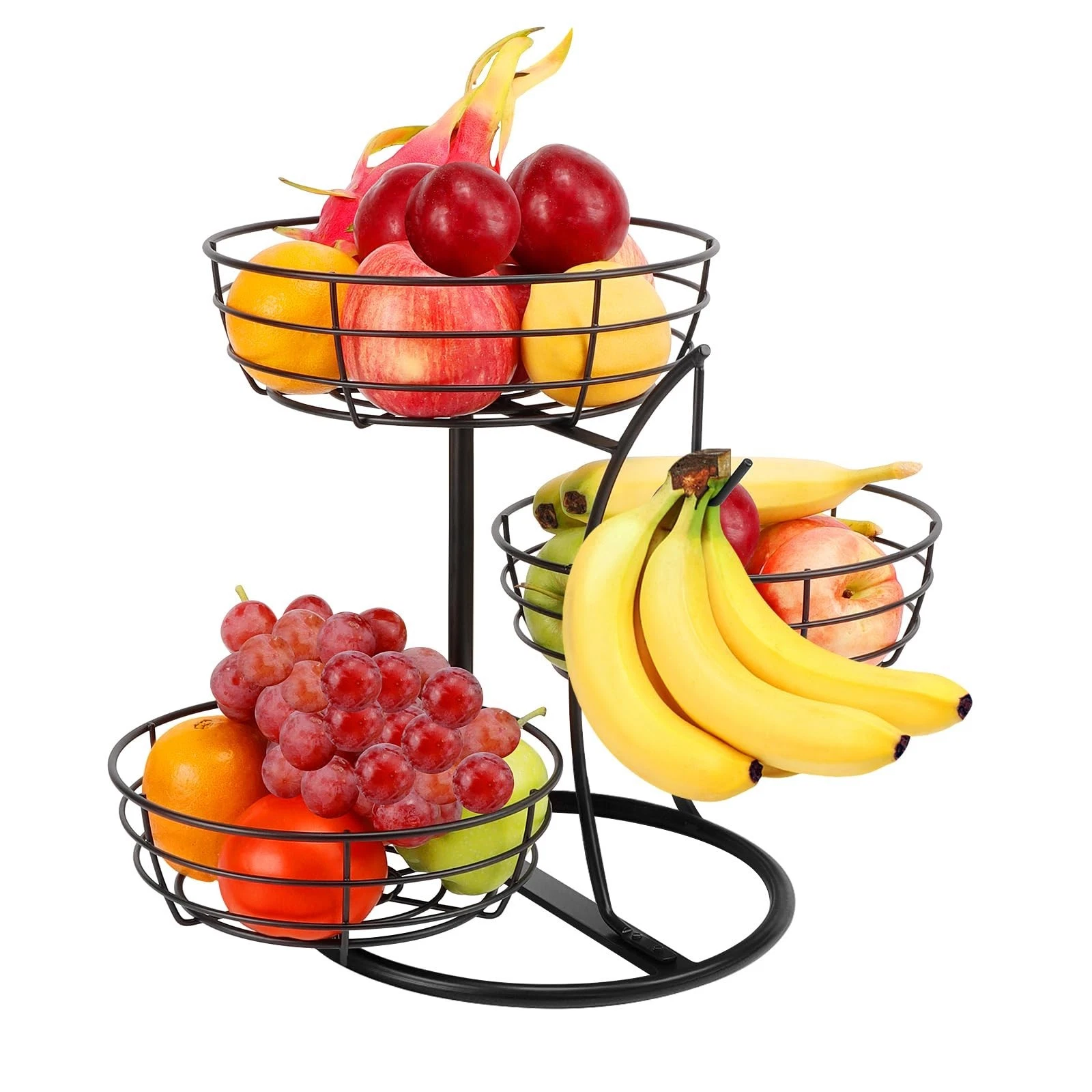 3- Tier Metal Fruit &andVegetable Basket with Banana Hanger – Kitchen Organizer
Opens in a new windo